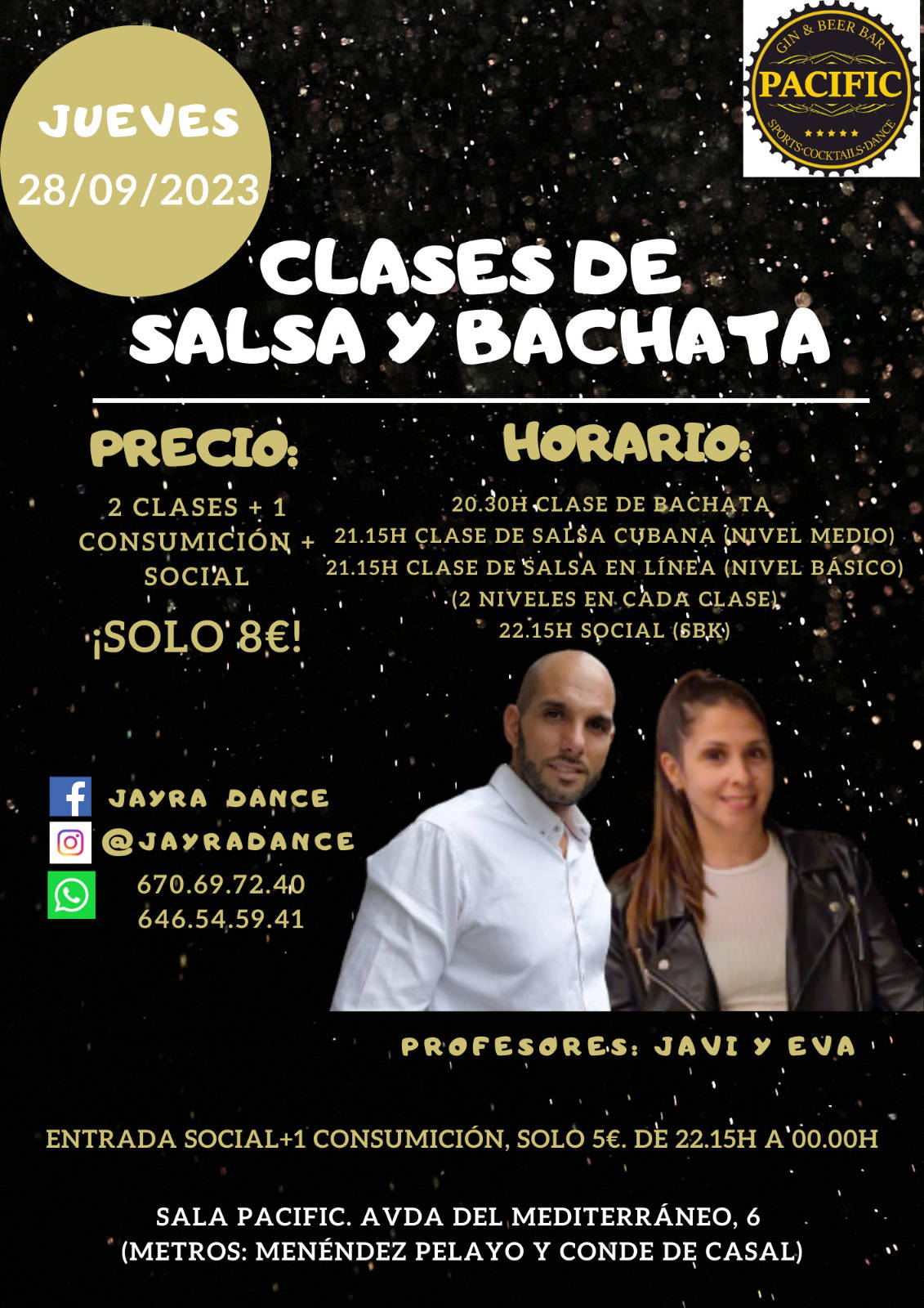 Cartel sesión Pacific del 28/09/2023